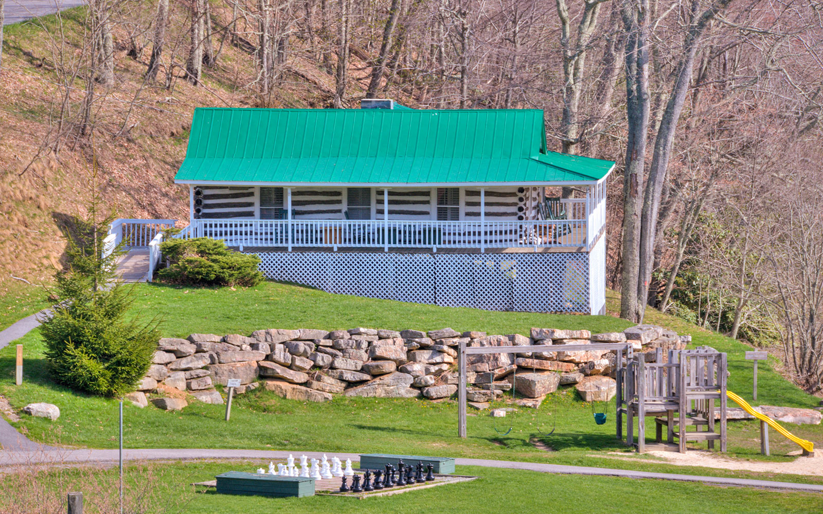 Lawn & Historic Rustic Cabins at Mountain Lake Lodge, Virginia 